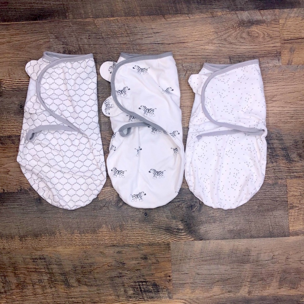 Amazing Baby Swaddle Blanket with Adjustable Wrap Set of 3 Bundle